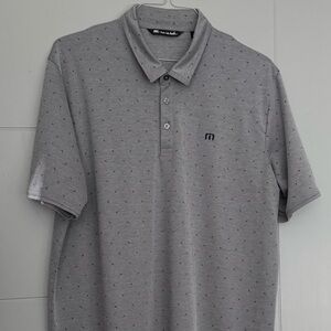 Men's Travis Mathew Light Gray Golf Polo.